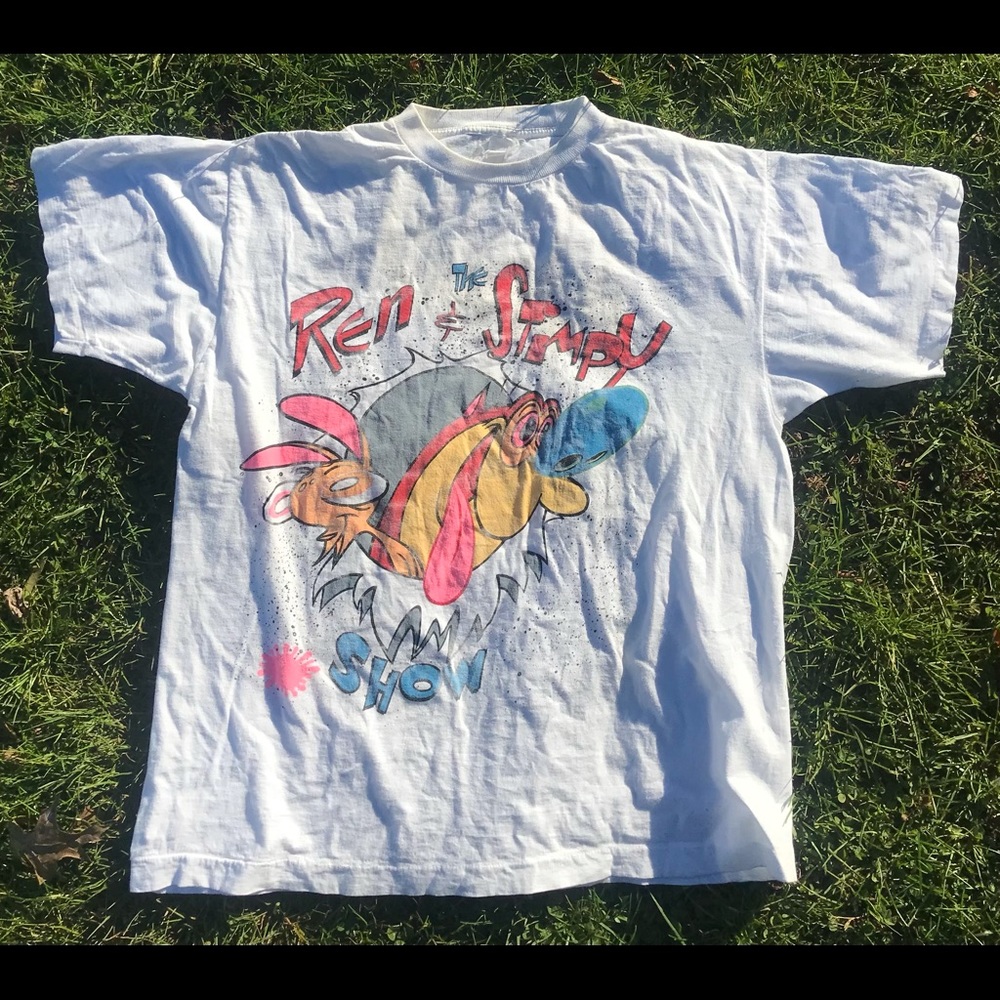 Vintage 1990s thrifted The Ren and Stimpy show t-shirt